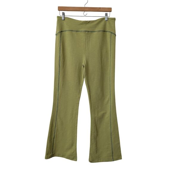 NWT Known Supply Matcha Green Flared Leggings - Size XL Organic Cotton Lounge - Picture 2 of 11